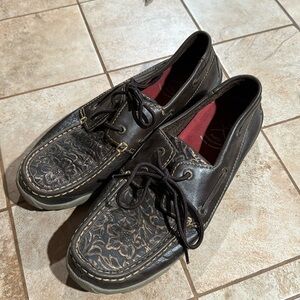Women’s Twisted X Tooled Leather Loafers Size 8.5